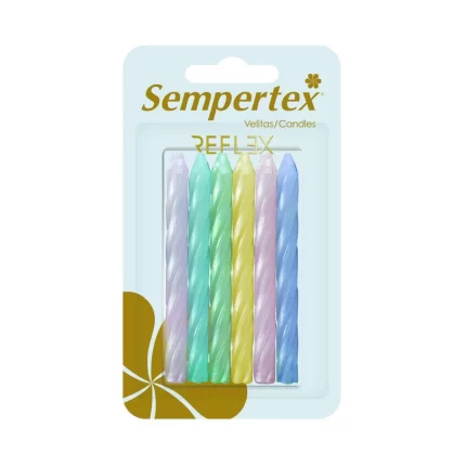 VELA ESPIRAL COLORES PASTEL