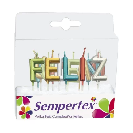 VELA LETRAS FELIZ CUMPLEAÑOS