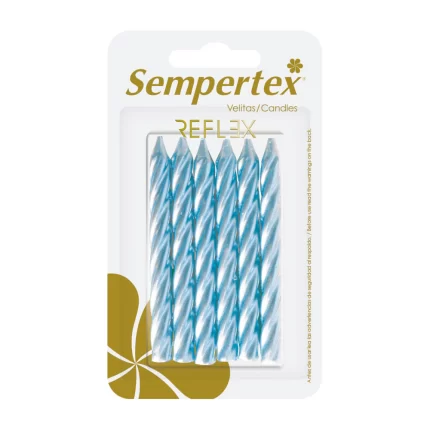 VELA ESPIRAL AZUL DELUXE
